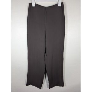 Eileen Fisher Pants Womens XS Brown Silk Blend Wide Leg Dressy Trousers
